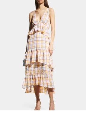 NWT CINQ À Sept Astor Poplin tiered